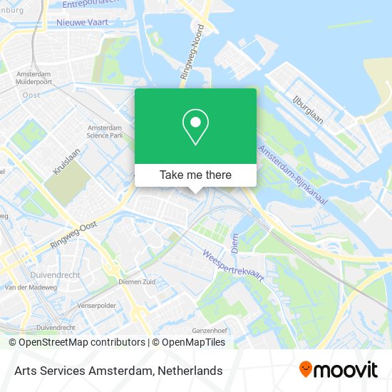 Arts Services Amsterdam map