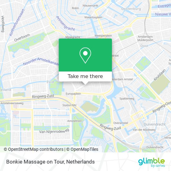 Bonkie Massage on Tour map