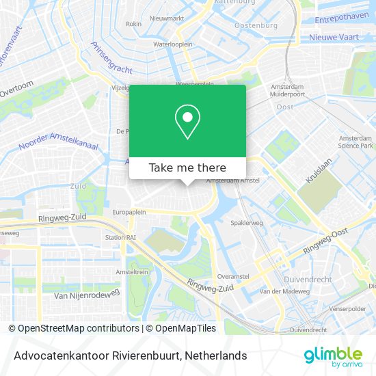 Advocatenkantoor Rivierenbuurt Karte