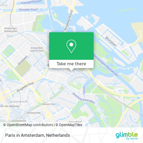 Paris in Amsterdam map
