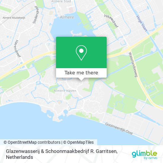 Glazenwasserij & Schoonmaakbedrijf R. Garritsen map
