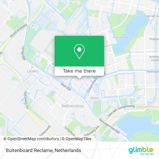 Buitenboard Reclame map