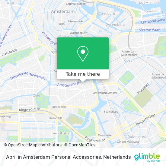 April in Amsterdam Personal Accessories map