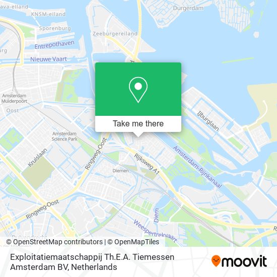 Exploitatiemaatschappij Th.E.A. Tiemessen Amsterdam BV Karte