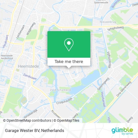 Garage Wester BV map