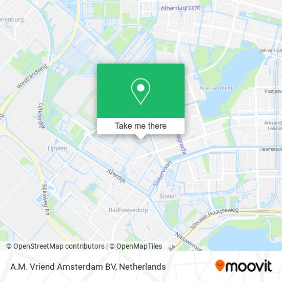 A.M. Vriend Amsterdam BV Karte