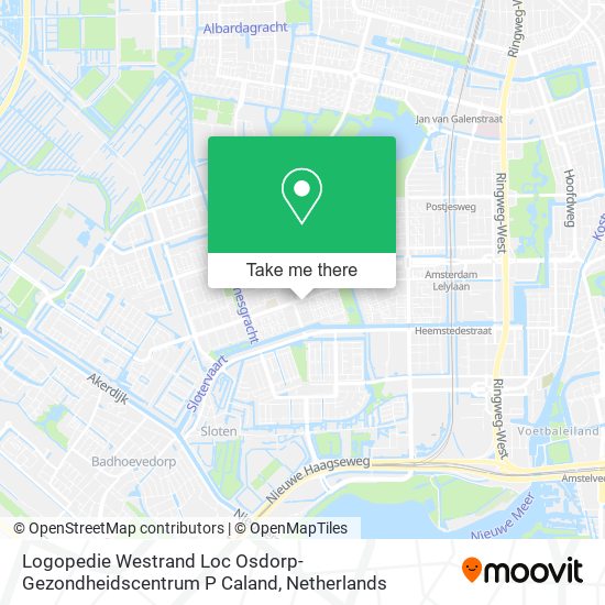 Logopedie Westrand Loc Osdorp-Gezondheidscentrum P Caland map