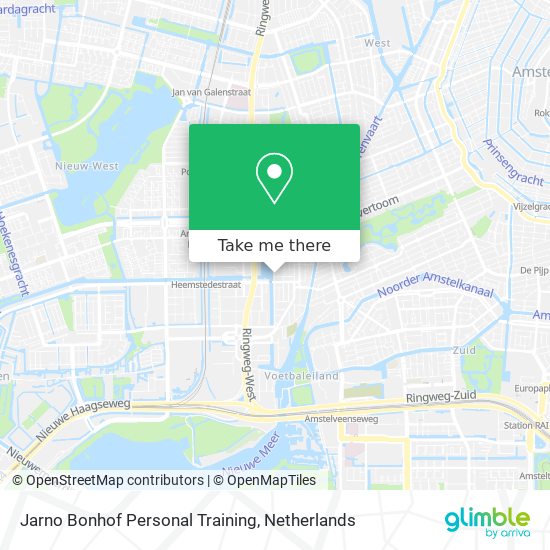 Jarno Bonhof Personal Training map