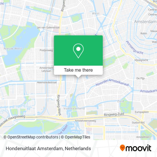 Hondenuitlaat Amsterdam Karte