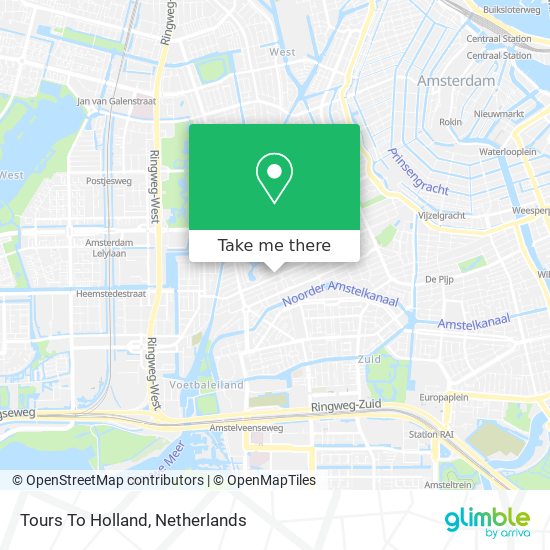 Tours To Holland map