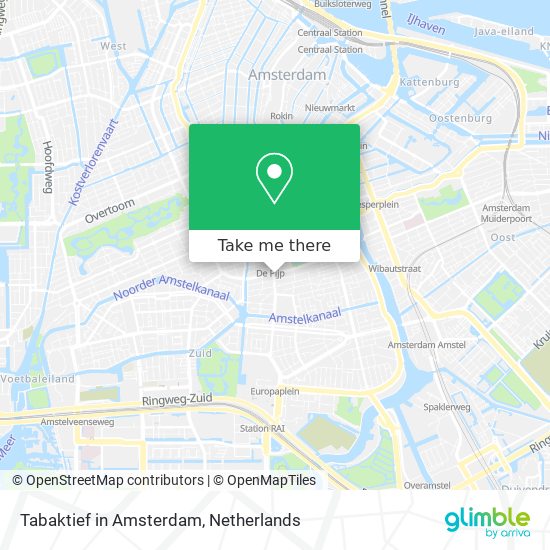 Tabaktief in Amsterdam map