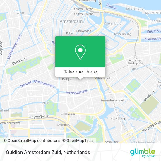 Guidion Amsterdam Zuid map