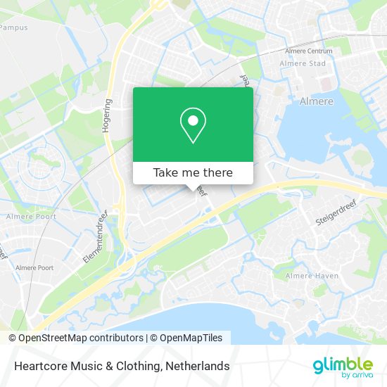 Heartcore Music & Clothing map