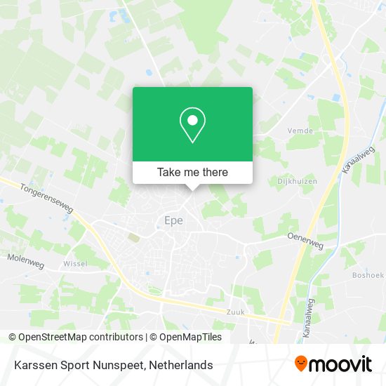 Karssen Sport Nunspeet map