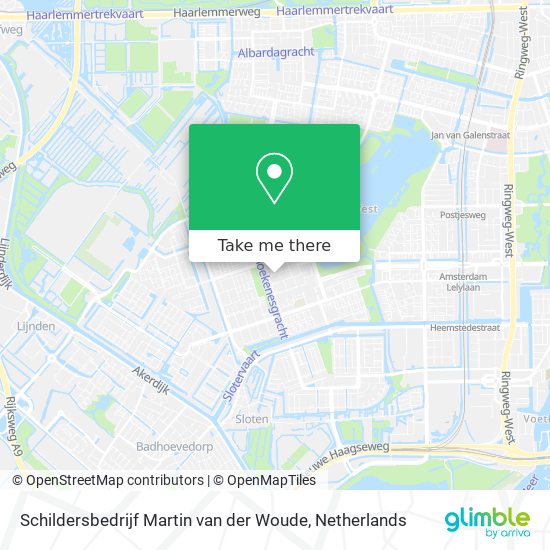 Schildersbedrijf Martin van der Woude map