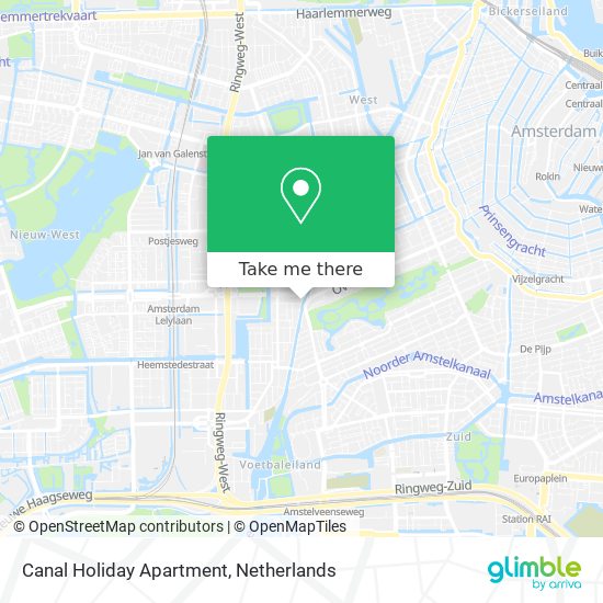 Canal Holiday Apartment map