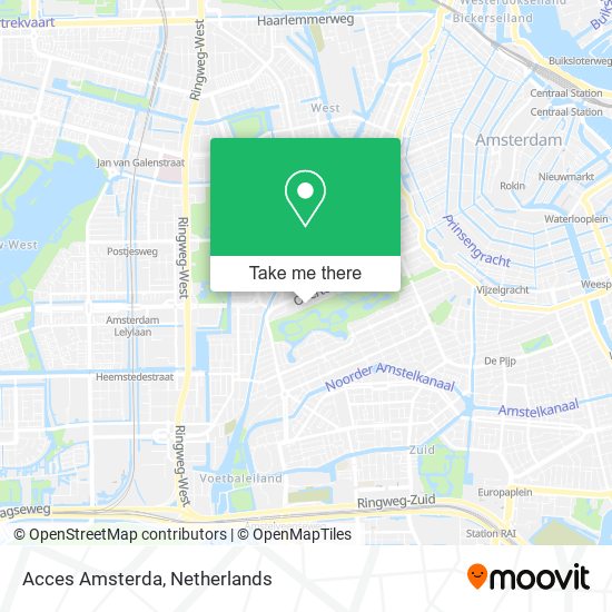 Acces Amsterda map