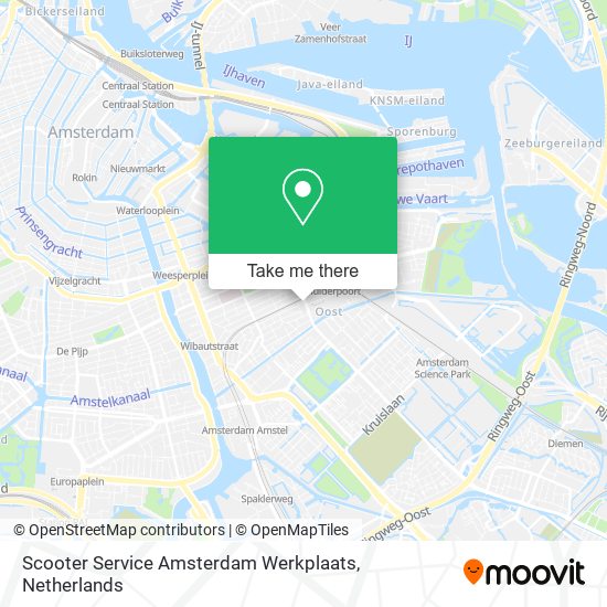 Scooter Service Amsterdam Werkplaats Karte