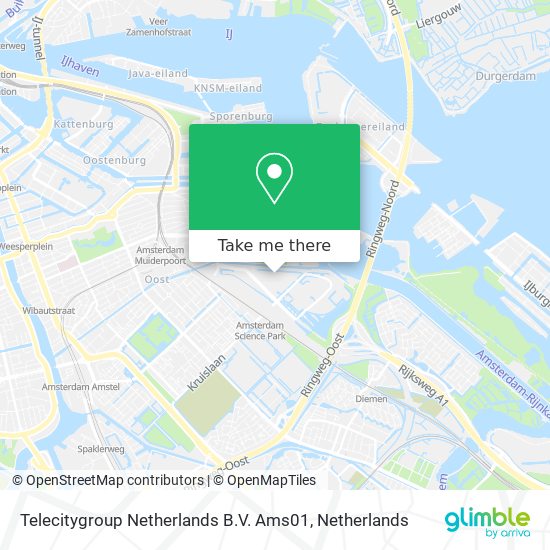 Telecitygroup Netherlands B.V. Ams01 map