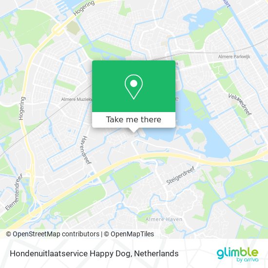 Hondenuitlaatservice Happy Dog Karte