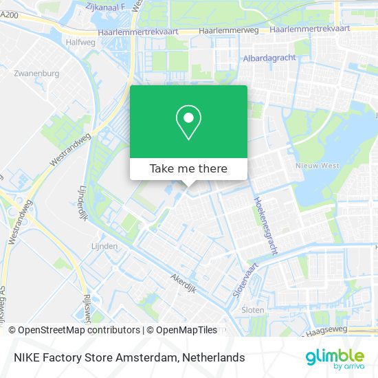 NIKE Factory Store Amsterdam map