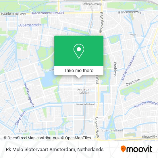 Rk Mulo Slotervaart Amsterdam map