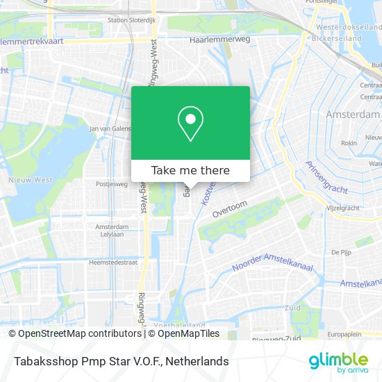 Tabaksshop Pmp Star V.O.F. map