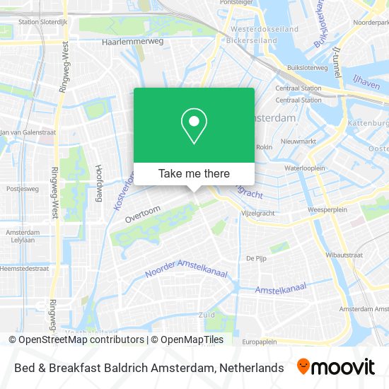 Bed & Breakfast Baldrich Amsterdam map