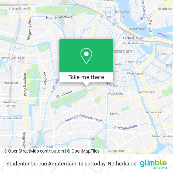 Studentenbureau Amsterdam Talenttoday map