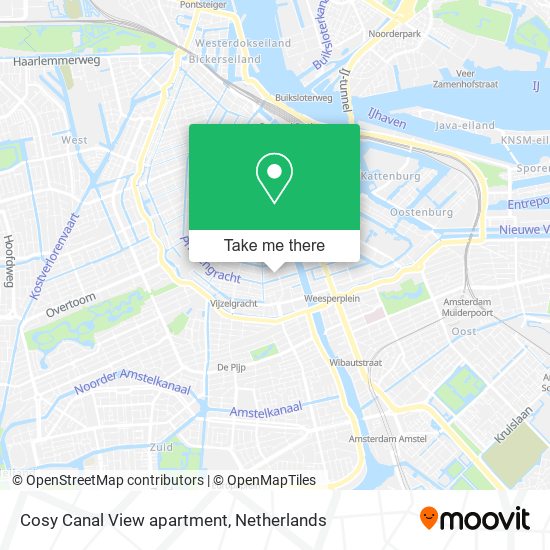 Cosy Canal View apartment map