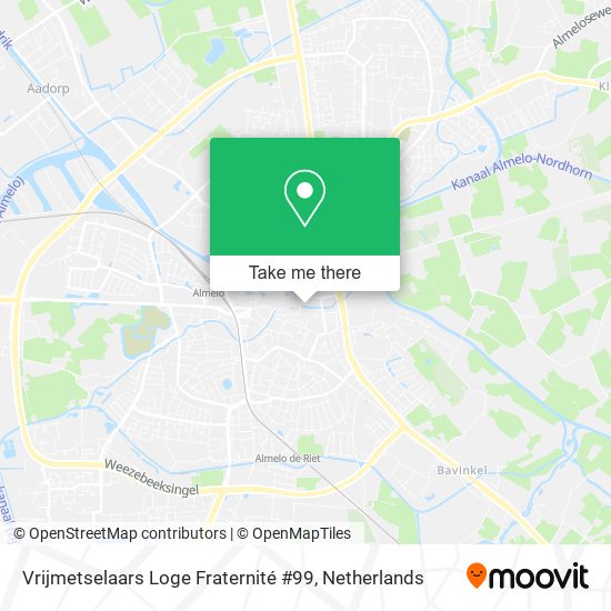 Vrijmetselaars Loge Fraternité #99 map