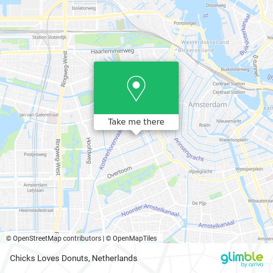 Chicks Loves Donuts map