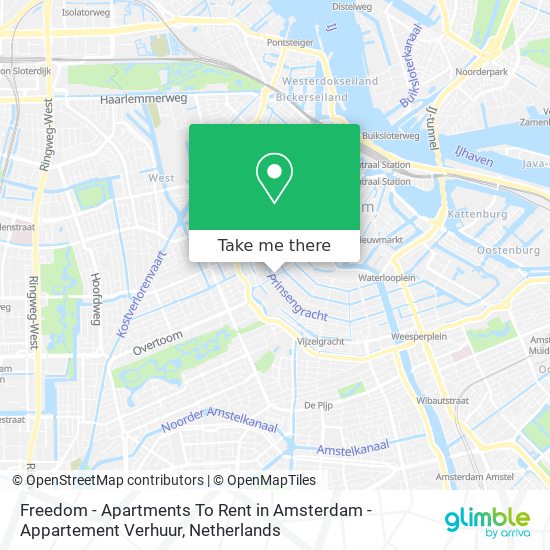 Freedom - Apartments To Rent in Amsterdam - Appartement Verhuur Karte