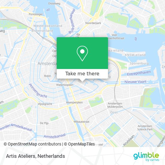 Artis Ateliers map