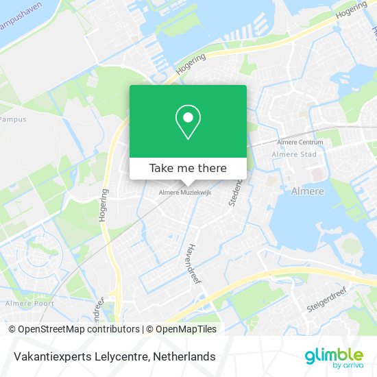 Vakantiexperts Lelycentre map