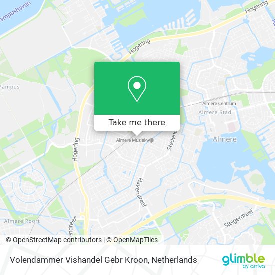 Volendammer Vishandel Gebr Kroon Karte