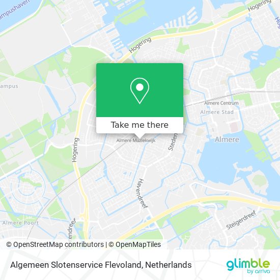 Algemeen Slotenservice Flevoland map