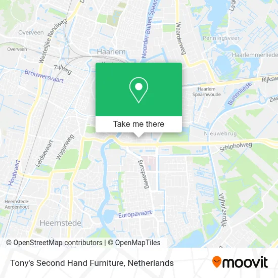 Tony's Second Hand Furniture map
