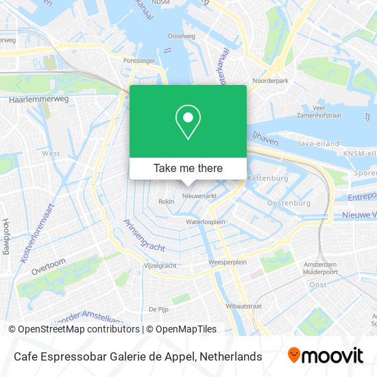 Cafe Espressobar Galerie de Appel map