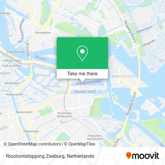 Rioolontstopping Zeeburg map