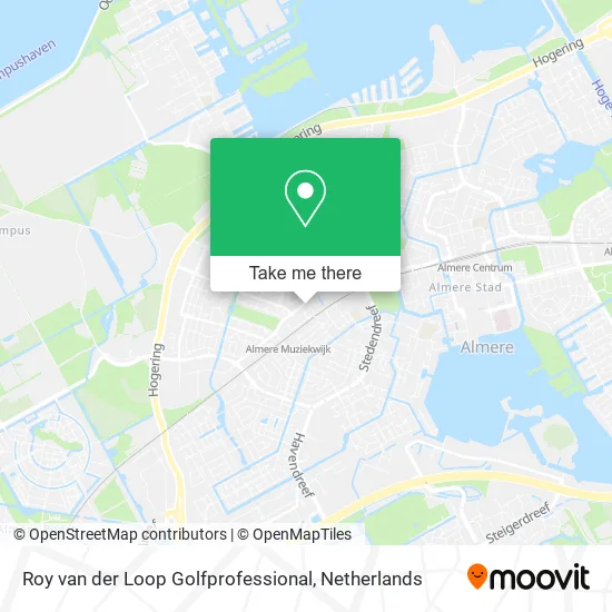 Roy van der Loop Golfprofessional Karte