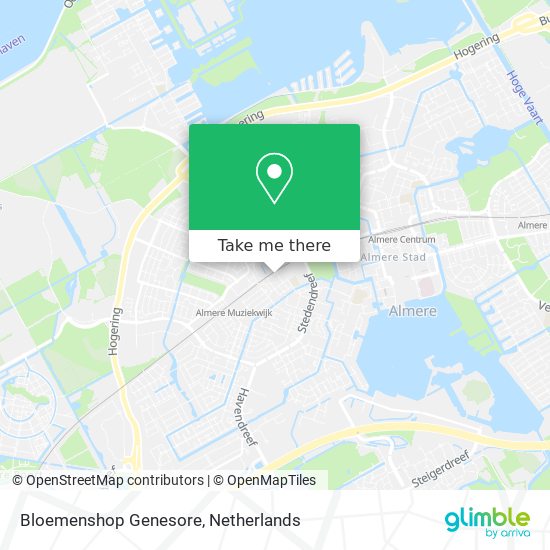 Bloemenshop Genesore map