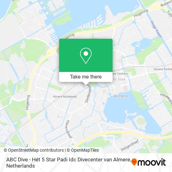 ABC Dive - Hét 5 Star Padi Idc Divecenter van Almere map