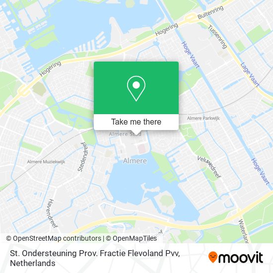 St. Ondersteuning Prov. Fractie Flevoland Pvv map