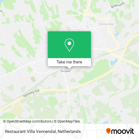 Restaurant Villa Vennendal map