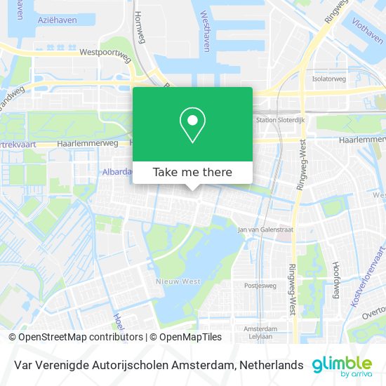 Var Verenigde Autorijscholen Amsterdam map