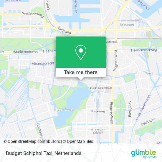 Budget Schiphol Taxi map