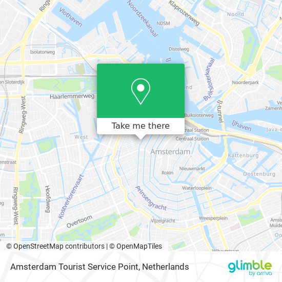Amsterdam Tourist Service Point map