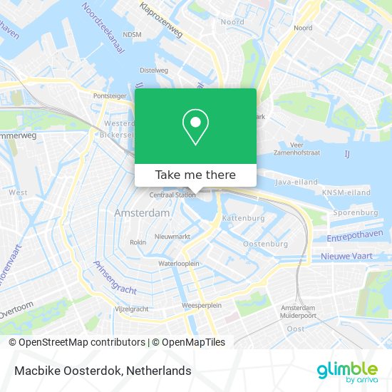 Macbike Oosterdok map