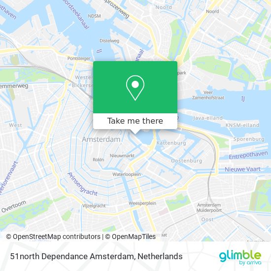 51north Dependance Amsterdam Karte